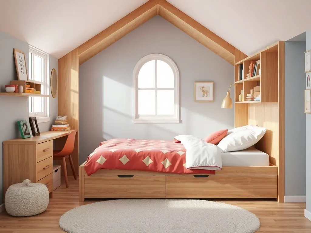 Łóżko dla dzieci w kształcie domku