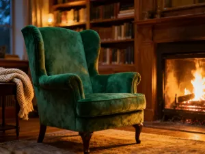 Nowoczesna sofa i klasyczna wersalka ustawione obok siebie w przytulnym salonie, prezentujące różnice w designie mebli wypoczynkowych.