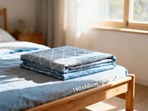 Nowoczesne łóżeczko turystyczne i kolorowy kojec ustawione w przytulnym, słonecznym salonie.